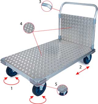 Chariot modulable en aluminium