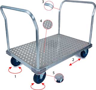 Chariot modulable en aluminium