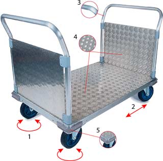 Chariot modulable en aluminium