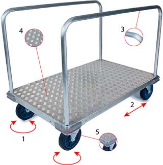 Chariot modulable en aluminium