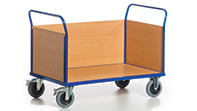 Chariot plate-forme 2 dossiers + 1 ridelle en bois