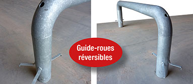 Guide-roues universel à sceller en acier galvanisé