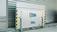 Pont-levis mobile sur rail