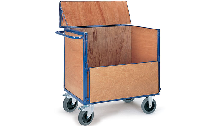 Chariot conteneur<br>avec couvercle